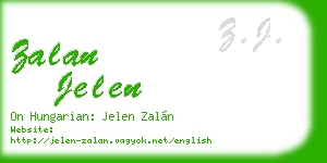 zalan jelen business card
